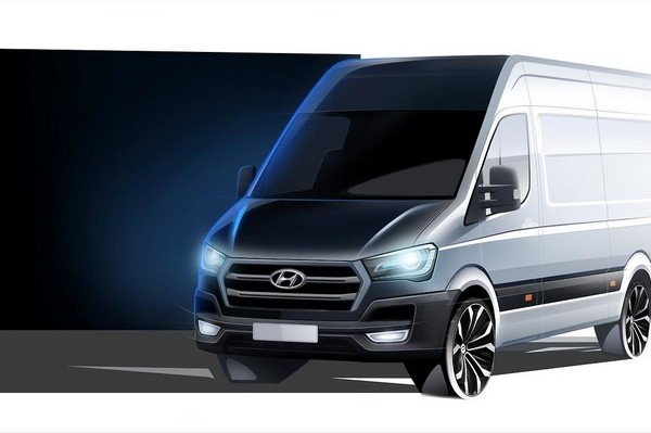 Hyundai Motor announces the arrival of a new cargo van H350 for Europe (exterior sketch)
